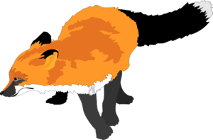 Running Fox Clip Art